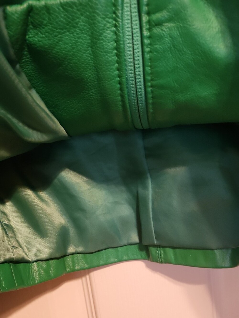 Yvonne Marie Vintage Green Lamb Leather Jacket, 8 - Picture 4 of 14